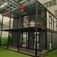 Villa préfabriquée de luxe à deux étages de 40 pieds, avec chambre, cuisine, salon, design meublé, maison conteneur extensible