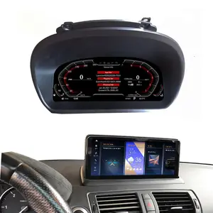BMW 1 serisi için E81 E82 E87 E88 aksesuarları dijital küme enstrüman Carplay ekran ile Android 13 GPS navigasyon