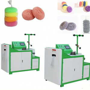 Máquina semiautomática motorizada de 3KW para fabricar estropajos de malla de alambre galvanizado de plástico de 0.2mm, con 3 años de garantía, para cepillos de cocina. - Product Image 2