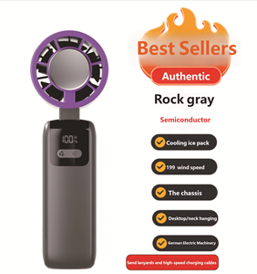 Mini ventilateur portable rechargeable USB 2000 mAh avec écran LED, turbine à semi-conducteurs et compression de glace, petit ventilateur - Product Image 5