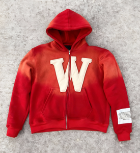 Sweat-shirts unisexes vintage à fermeture éclair, avec logo brodé personnalisé par le fabricant, effet délavé à l'acide, effet délavé au soleil, streetwear - Product Image 2