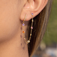 Pendientes de Borla con Pedrería Brillante y Chapado en Oro de 18K de Lujo con Acabado Radiante, Ideales para el Día de San Valentín o una Cita Romántica