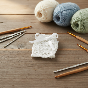 EF2638SS 6.5x7cm adorabile Baby Shower all'uncinetto Mini abito bomboniere per Mini regalo da festa il modo più carino per annunciare il nome del tuo bambino - Product Image 2