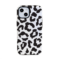 Coque de Téléphone à Sublimation Imprimé Léopard Mat Double Couche pour Apple iPhone 16 15 11 12 13 14 Pro Max 7 8 Plus