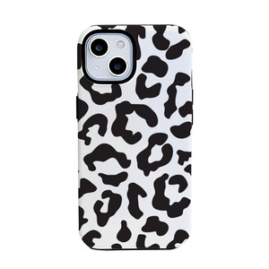 Leopard Print Matte Hai Lớp Phim Thăng Hoa Trường Hợp Điện Thoại Bìa Đối Với Apple iPhone 16 15 11 12 13 14 Pro Max 7 8 Cộng Với - Product Image 4