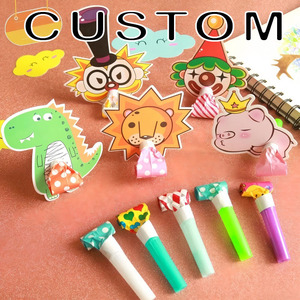 Corneta desechable personalizada para <span class=keywords><strong>fiestas</strong></span>, con diseño de dibujos animados, apta para niños, para la venta al por mayor, ideal para festivales y juguetes para <span class=keywords><strong>fiestas</strong></span> <span class=keywords><strong>infantiles</strong></span>. - Product Image 1