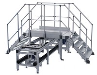 Chine Modulaire en aluminium plate-forme réglable échelle système de marche en aluminium main courante passerelle