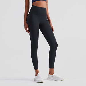 Pantalones de Yoga para Mujer con Patrón Sólido, Cintura Alta, Sin Costura Delantera, Spandex/Nylon, Absorben la Humedad, Elásticos, Transpirables, con Bolsillo Interior para Entrenamiento - Product Image 6