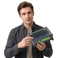 Módulo de Control de E/S de Relés con 12 Entradas Digitales, 16 Salidas de Relé, RS485+Ethernet Modbus RTU/TCP, Placa de Relés de 16 Canales, DC9-48V, Riel DIN