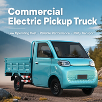 Camion électrique utilitaire à 4 roues robuste, cabine simple, plateau plat, pour la ferme