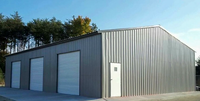 Kit de construction en acier galvanisé durable pour garage, abri, bureau, design moderne, haute résistance au vent, assemblage simple, vis
