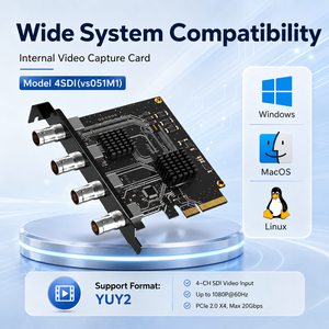<span class=keywords><strong>Tarjeta</strong></span> de Captura de Video SDI PCIe de <span class=keywords><strong>4</strong></span> Canales, <span class=keywords><strong>4</strong></span> Puertos, Entrada SDI 1080P 60Hz, Placa Interna PCIe 2.0 X4 GS2971 para PC en Vivo - Product Image 4