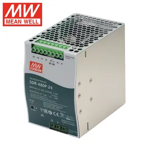 MEAN WELL SDR-480P-24 Active PFC and Parallel Function Slim and High Performance Din Rail Series Power Supply