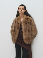 Manteau en fourrure de renard bleu pour femme, col en V court, véritable fourrure de renard, veste d'hiver