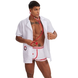 Usine directe hommes Sexy discothèque Cosplay ensemble de sous-vêtements docteur mâle infirmière jeu de rôle uniforme Lingerie pour la nuit d'halloween - Product Image 2