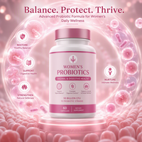 Capsules de Probiotiques pour Femmes Marque Blanche 60 milliards d'UFC pour l'Équilibre de la Flore Vaginale et le Soulagement de la Santé Urinaire Certifiées GMP 60 unités