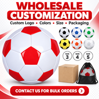 Ballon de football en PVC personnalisé Kata avec logo, taille 5, cousu à la machine, pour événement de lancement marketing, promotionnel, cadeau publicitaire