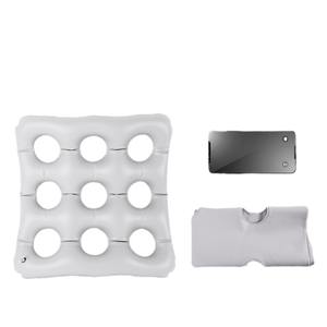 เบาะรองนั่ง AiHuJia Medical Square แบบ 9 รู ทำจาก PVC แบบเป่าลม ช่วยพยุงสะโพก สำหรับหญิงตั้งครรภ์ ผู้มีอาการริดสีดวงทวาร ใช้ได้กับเก้าอี้สำนักงานและเก้าอี้รถเข็น - Product Image 1