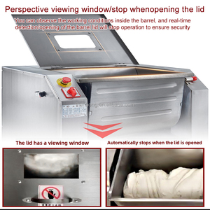 Mezcladora de Masa Horizontal Comercial con Capacidad de 100 kg, Mezcladora de Harina para Hacer Dumplings, Pasta y Fideos, Precio de la Máquina Industrial para Mezclar Masa - Product Image 4