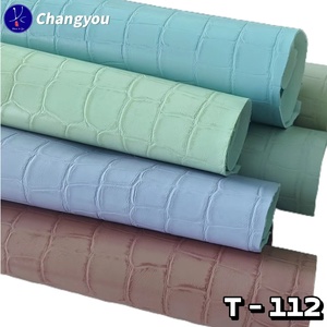 T-112 친환경 악어 패턴 PU 합성 가죽 인조 가죽 색상 닦아 가방 신발 소파 의류 가구 - Product Image 2