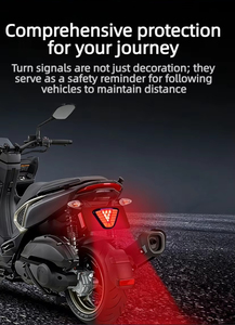 Feu arrière de moto à LED, clignotant de sécurité, lampe d'avertissement, accessoire de protection complète - Product Image 6