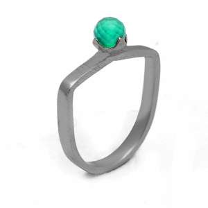 Wholesale 925 Sterling Silver <b>Ring</b> Onyx Gemstone Gold Plating Diamond Bezel Setting Women's Anniversaries Casa De Plata Jewelry - Product Image 4