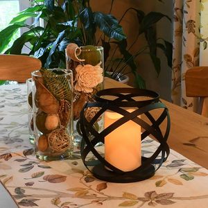 Wholesale Decorative <b>Black</b> Banded Metal <b>Lantern</b> For Home Decor Indoor Outdoor In Low Prices - Product Image 6