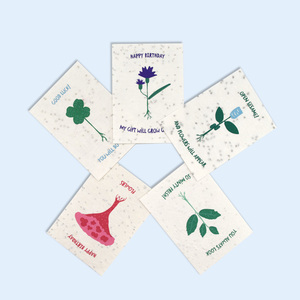 High Quality Custom Handmade Eco-Friendly Cotton Seed <strong>Paper</strong> <strong>Plantable</strong> Seed <strong>Paper</strong> - Product Image 1