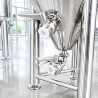 Cuve de Fermentation de Bière à Double Enveloppe Tonsen 4000L, Fermenteur sous Pression 40HL avec Trappe et Pompe pour Système de Brassage Artisanal