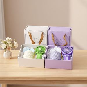 Wholesale Custom Logo Summer <b>Gift</b> Set Ceramic Mug Rechargeable Handheld Fan <b>Gift</b> <b>Box</b> for Corporate Promotional Wedding Favor - Product Image 4
