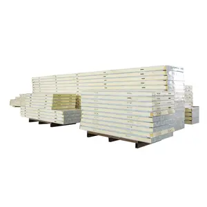 Heat Retaining Cold Room Rock Wool Sandwich panel wall pu sandwich panel