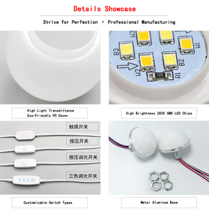 Estilo moderno, 11 bombillas, 12V, G48, luz de espejo, venta directa de fábrica, luz <span class=keywords><strong>LED</strong></span> para maquillaje de tocador con atenuador de pegatina 3M estable - Product Image 3