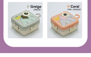 Voi Vuông Thép Không Gỉ Hộp Ăn Trưa 1120Ml + 70Ml Phim Hoạt Hình Con Voi Hình Hộp Ăn Trưa Container Lưu Trữ Thực Phẩm Với Nước Sốt Cup - Product Image 4