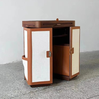 Table de toilette moderne en bois massif de luxe léger de style italien armoire à 2 tiroirs écologique pour salon hôtel