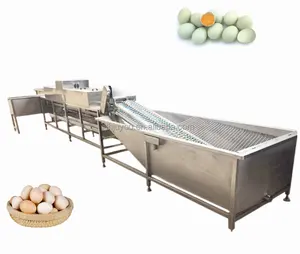 JUYOU Full Automatic Egg Washing and Checking Production Line/ Poultry Eggs Cleaning Washer for Egg Processing Plant