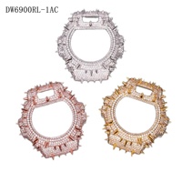 DW6900RL-1AC Bijoux Hip Hop Tendance, Lunette de montre et boîtiers de montre en argent sterling 925 entièrement sertis de moissanite