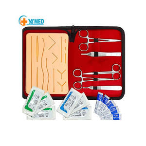 Medische School Training Model Huid Hechtdraad Praktijk Tool Kit Met 17 Stuks In Hoge Kwaliteit Siliconen En Roestvrij Staal - Product Image 1