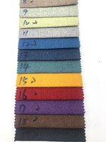 Tissu en feutre texturé imperméable à l'eau avec support non tissé, faible MOQ, aspect lin, pour la décoration intérieure et la confection de sacs
