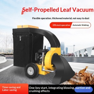 Máquina de Succión de Hojas Autopropulsada, Coche Recolector de Hojas para Carreteras, Máquina Manual de Limpieza de Hojas por Succión y Barrido - Product Image 1