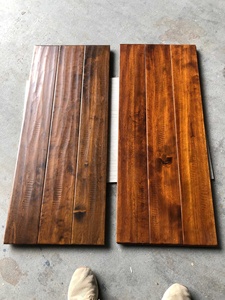 Sàn gỗ cứng ván ghép thanh, gỗ maple khắc tay, màu óc chó - Product Image 5