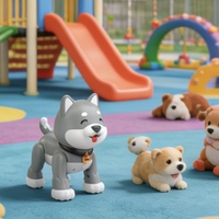Perro Robot de Juguete RC Inteligente, Shiba Inu y Husky, de Plástico, Eléctrico e Interactivo, con Música y Baile para Niños, Interior y Exterior