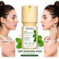 Tonique Menthe Poivrée Bio Naturel en Gros à la Vitamine C pour Apaiser, Rafraîchir et Hydrater la Peau du Visage