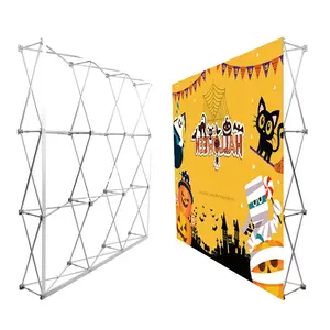 Custom 8ft/10ft Straight Pop Up Exhibition Advertising Display Stand,Trade Show Pop Up Banner Wall