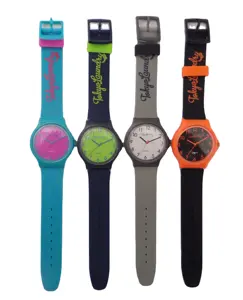 Nueva promoción barata impresión 3D silicona chica reloj niños deporte impermeable plástico relojes hermosos colores Relojes