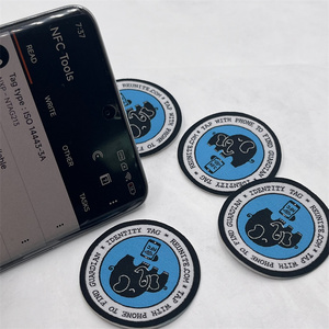 Etiquetas tejidas NFC personalizadas con logotipo, precio de fábrica directo para marcas de ropa - Product Image 1