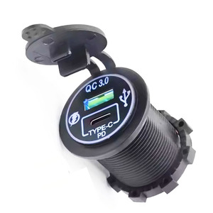 12V USB C Car Charger QC3.0 sạc nhanh cổng kép ổ cắm cho xe tải RV thuyền Marine xe máy Outlet phụ kiện - Product Image 2