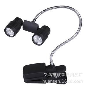 Lampe de camping LED noire à double tête, col flexible, rotation à 360 degrés, pour utilisation en tente extérieure - Product Image 2