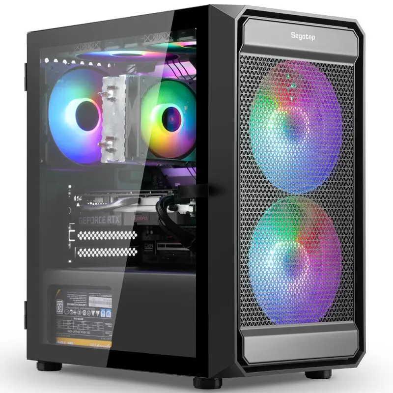 Segotep cam yan panel orta kule MATX/ ITX küp özel oyun bilgisayarı vaka PC su soğutmalı pc durumda destekler