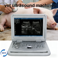 Machine portative de scanner de diagnostic vétérinaire noir et blanc à ultrasons numériques complets