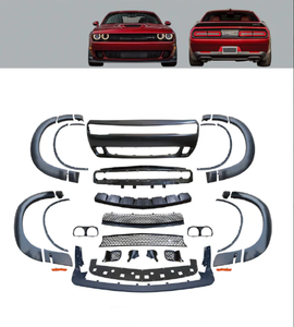 Kit d'accessoires de carrosserie automobile : Cache-pare-chocs avant avec élargisseurs d'ailes pour <span class=keywords><strong>Dodge</strong></span> <span class=keywords><strong>Challenger</strong></span> 2015 à <span class=keywords><strong>2022</strong></span>, style Demon - Product Image 4